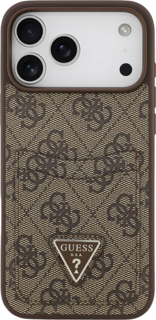 Панель Guess 4G Double Card Triangle для iPhone 17 Pro Max Brown (3666339552619) - зображення 3