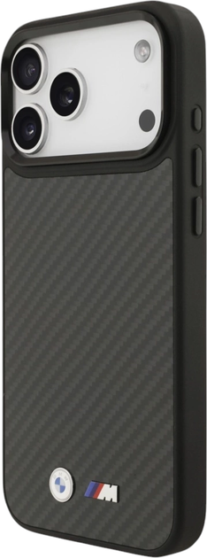 Etui plecki BMW M Kevlar Matt MagSafe do Apple iPhone 17 Pro Max Black (BMHMP17X24CFMMK) - obraz 4