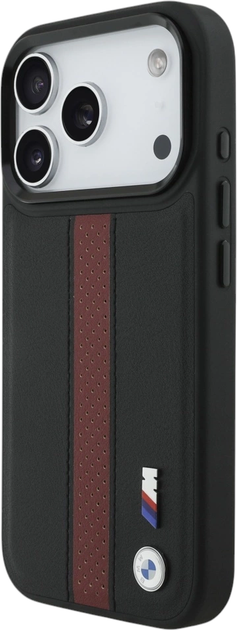 Панель BMW M Perforated Stripe Logo MagSafe для Apple iPhone 17 Pro Red (3666339481667) - зображення 4