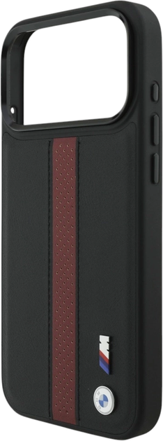 Панель BMW M Perforated Stripe Logo MagSafe для Apple iPhone 17 Pro Max Red (BMHMP17X25PCPSKR) - зображення 6
