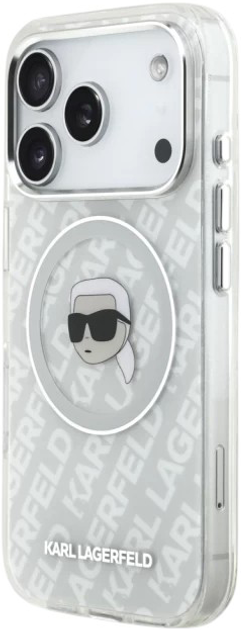 Панель Karl Lagerfeld IML Karl Head Logo MagSafe do Apple iPhone 17 Pro Max Grey (3666339499884) - зображення 3