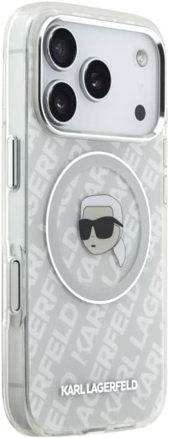 Панель Karl Lagerfeld IML Karl Head Logo MagSafe do Apple iPhone 17 Pro Max Grey (3666339499884) - зображення 5