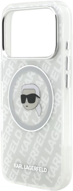 Etui Karl Lagerfeld IML Karl Head Logo do Apple iPhone 17 Pro Grey (3666339499877) - obraz 6