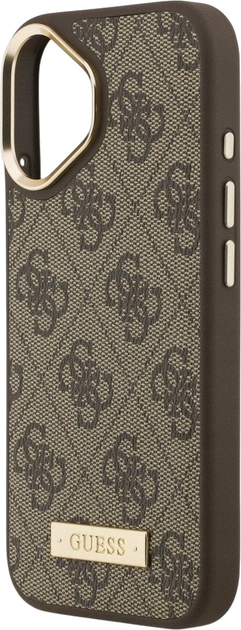 Панель Guess 4G Logo Plate MagSafe для iPhone 17 Brown (3666339489762) - зображення 6