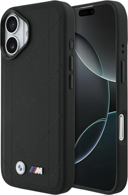 Панель BMW M Quilted Logo MagSafe для Apple iPhone 17 Black (BMW001054) - зображення 1