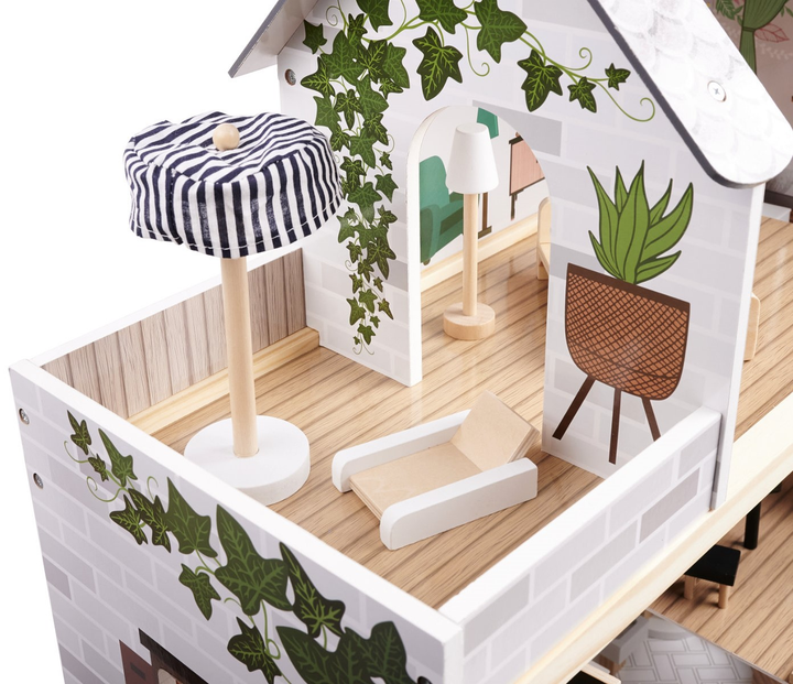 Drewniany domek dla lalek Kik Lulilo Floro boho LED 78 cm (KX5944) (55903039721647) - obraz 15