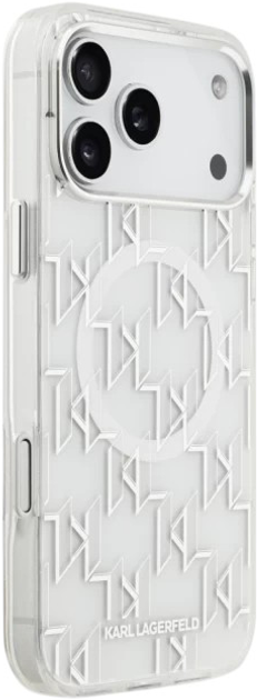 Панель Karl Lagerfeld IML KL Monogram MagSafe do Apple iPhone 17 Pro White (3666339505974) - зображення 5
