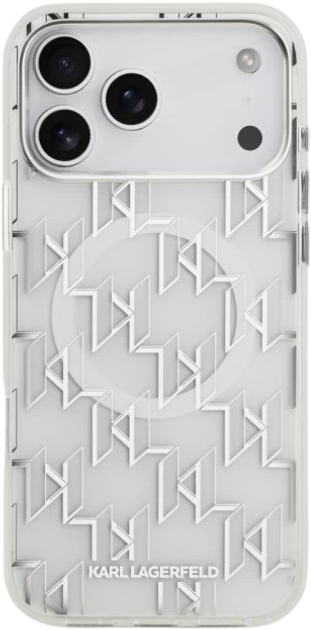 Панель Karl Lagerfeld IML KL Monogram MagSafe do Apple iPhone 17 Pro Max White (3666339505981) - зображення 4