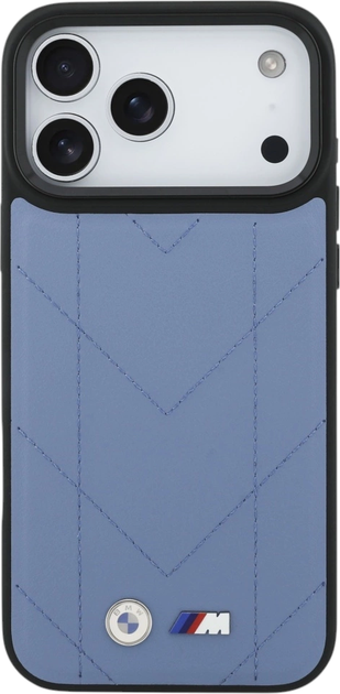 Панель BMW M Quilted Logo MagSafe для Apple iPhone 17 Pro Max Blue (BMHMP17X25PSECHB) - зображення 2