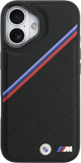 Панель BMW M Tricolor Metal Logo MagSafe для Apple iPhone 17 Black (BMHMP17S25PCSPEK) - зображення 2