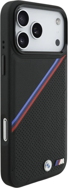 Etui plecki BMW M Quilted Logo MagSafe do Apple iPhone 17 Pro Max Black (BMHMP17X25PCSPEK) - obraz 3