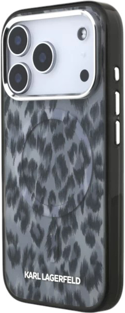 Панель Karl Lagerfeld IML Leopard Pattern MagSafe do Apple iPhone 17 Pro Max Black (3666339506100) - зображення 3