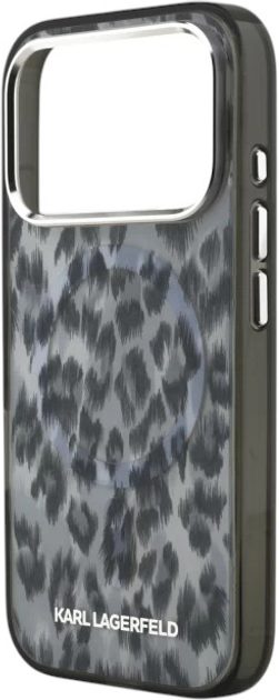 Панель Karl Lagerfeld IML Leopard Pattern MagSafe do Apple iPhone 17 Pro Max Black (3666339506100) - зображення 6