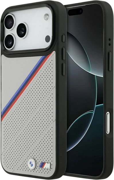 Панель BMW M Quilted Logo MagSafe для Apple iPhone 17 Pro Max Gray (BMHMP17X25PCSPEG) - зображення 1