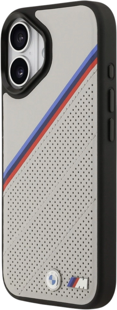 Панель BMW M Quilted Logo MagSafe для Apple iPhone 17 Gray (BMW838) - зображення 4