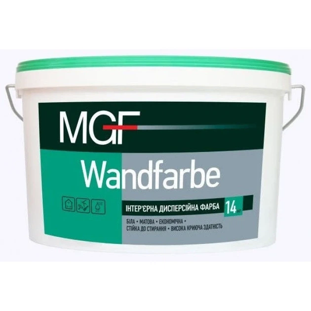 Краска для внутренних работ MGF Wandfarbe M1a 3.5 кг - Фото 1 Краска для внутренних работ MGF Wandfarbe M1a 3.5 кг - изображение 1