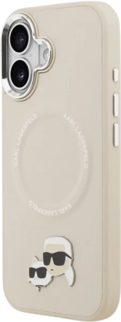 Панель Karl Lagerfeld Karl & Choupette Pin MagSafe do Apple iPhone 17 Beige (3666339495138) - зображення 3