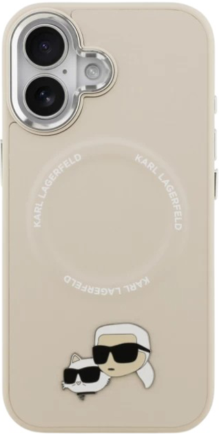 Панель Karl Lagerfeld Karl & Choupette Pin MagSafe do Apple iPhone 17 Beige (3666339495138) - зображення 4