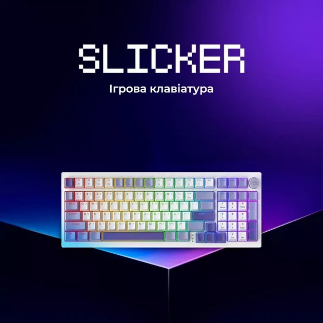 Беспроводная клавиатура Proove Gaming Slicker (Ukraine Layout) white (WKSL00022402) - изображение 5