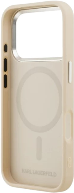 Панель Karl Lagerfeld Karl & Choupette Pin MagSafe do Apple iPhone 17 Pro Beige (3666339495152) - зображення 7