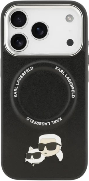 Панель Karl Lagerfeld Karl & Choupette Pin MagSafe do Apple iPhone 17 Pro Black (3666339494995) - зображення 4