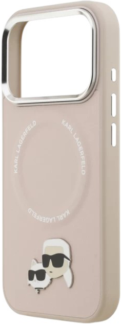 Etui Karl Lagerfeld Karl & Choupette Pin MagSafe do Apple iPhone 17 Pro Max Pink  (3666339495480) - obraz 6