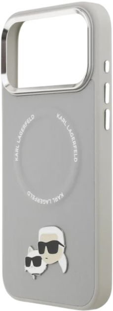 Панель Karl Lagerfeld Karl & Choupette Pin MagSafe do Apple iPhone 17 Pro Max Grey (3666339495329) - зображення 6