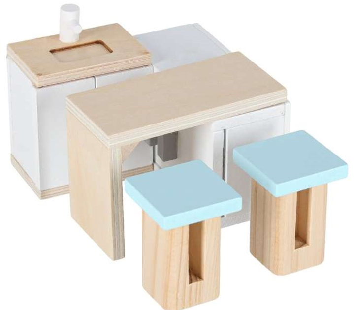 Domek dla lalek Kik w walizce akcesoria drewniane mebelki (KX3054) (5903039767539) - obraz 14