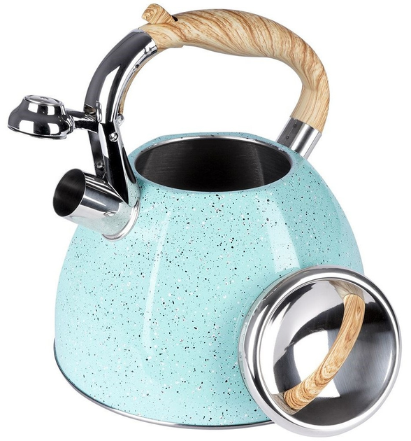 Czajnik Orion z gwizdkiem emaliowany Niebieski 3 l (8592381161804) - obraz 2