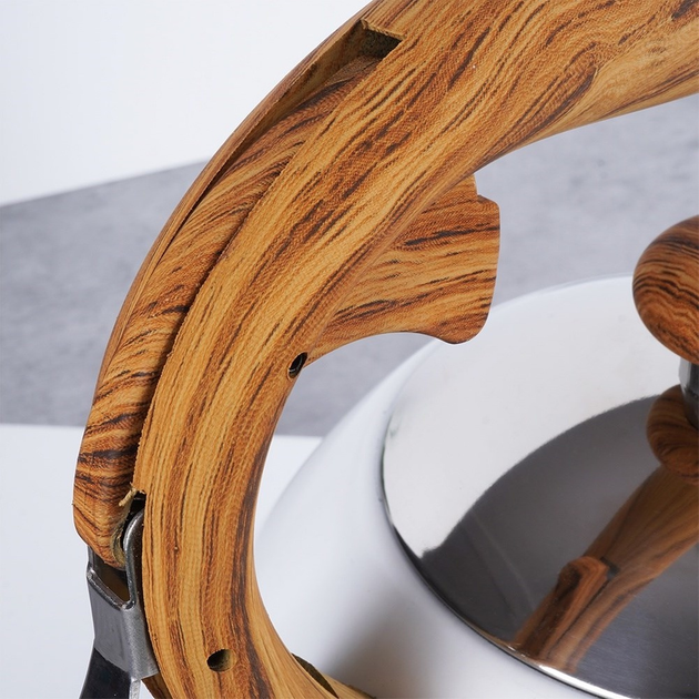 Czajnik Orion Wooden z gwizdkiem stalowy Biały 3 l (8592381162658) - obraz 11