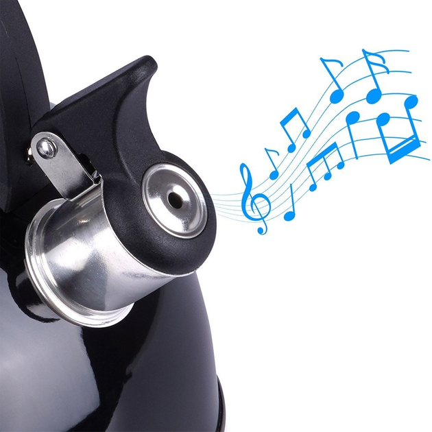 Czajnik Orion z gwizdkiem stalowy Czarny 1.5 l (8592381131579) - obraz 5