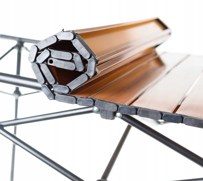 Розкладний садовий стіл Platinet PGT93 туристичний зсувна стільниця 93 см Коричневий (5907595459631) - зображення 2