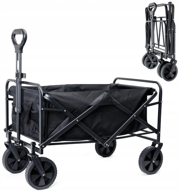 Wózek turystyczny Platinet PCW1057 składany plażowy 110 l Czarny (5907595461467) - obraz 5
