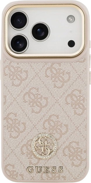 Панель Guess 4G Strass Logo MagSafe для iPhone 17 Pro Pink (3666339529604) - зображення 3