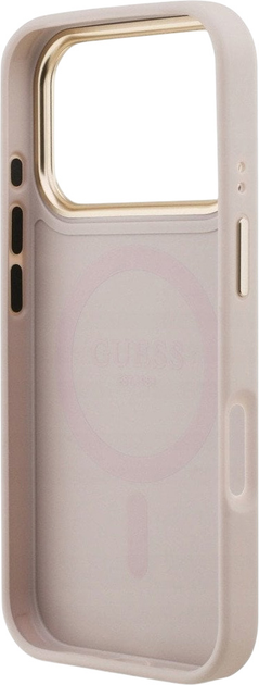 Панель Guess 4G Strass Logo MagSafe для iPhone 17 Pro Pink (3666339529604) - зображення 7