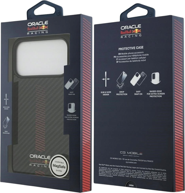 Etui Red Bull Kevlar Powerbar MagSafe do Apple iPhone 17 Pro Max Black (3666339527297) - obraz 8