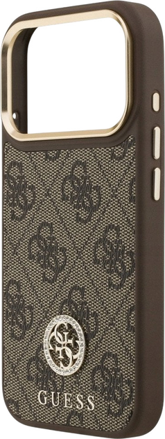 Панель Guess 4G Strass Logo MagSafe для iPhone 17 Pro Brown (3666339529284) - зображення 6