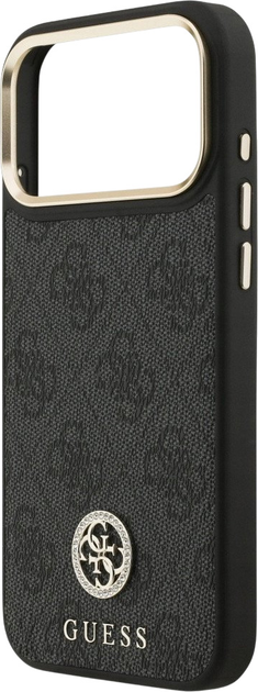 Панель Guess 4G Strass Logo MagSafe для iPhone 17 Pro Max Black (3666339529130) - зображення 6