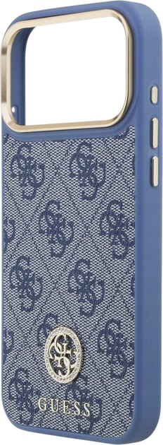 Панель Guess 4G Strass Logo MagSafe для iPhone 17 Pro Max Blue (3666339529451) - зображення 6