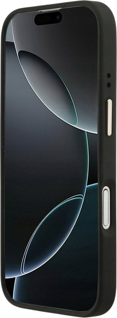 Панель Guess 4G Strass Logo & Big Strap Metal Buttons MagSafe для iPhone 17 Black (3666339550806) - зображення 5