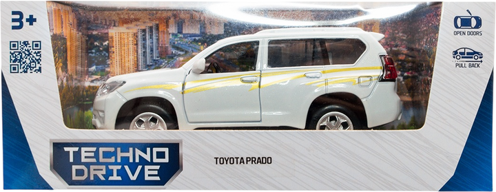 Автомодель Techno Drive Toyota Prado белая (KM250425W) - Фото 12 Автомодель Techno Drive Toyota Prado белая (KM250425W) - изображение 12
