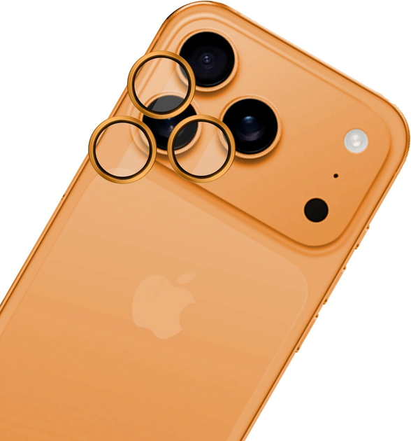Захисне скло 3MK Hardy Lens Protection Pro do Apple iPhone 17 Pro/17 Pro Max  Orange (5903108670081) - зображення 3