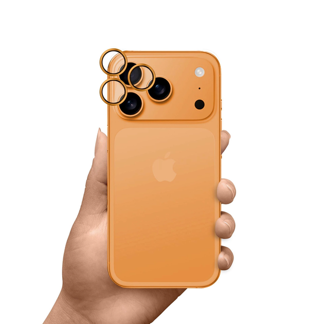 Захисне скло 3MK Hardy Lens Protection Pro do Apple iPhone 17 Pro/17 Pro Max  Orange (5903108670081) - зображення 5