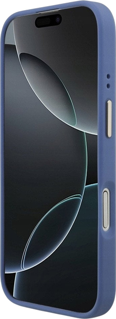 Панель Guess 4G Strass Logo & Big Strap Metal Buttons MagSafe для iPhone 17 Blue (3666339551254) - зображення 5