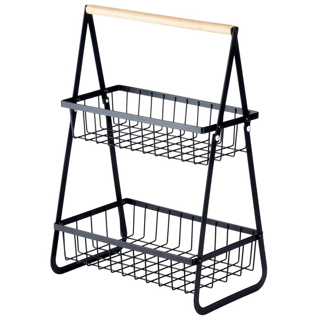 Koszyk na owoce Vilde metalowy Czarny (5904316481872) - obraz 1