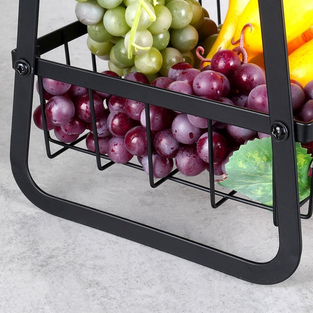 Koszyk na owoce Vilde metalowy Czarny (5904316481872) - obraz 5