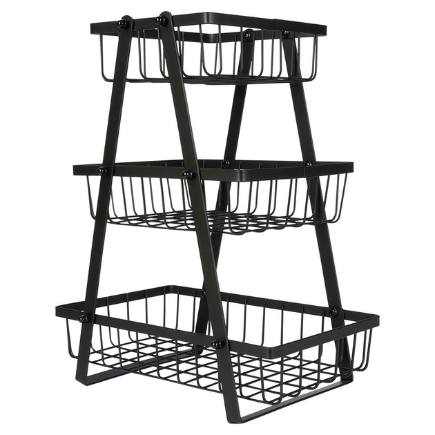 Koszyk na owoce Vilde metalowy Czarny (5904316473099) - obraz 1