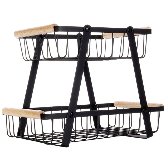 Koszyk na owoce Vilde metalowy Czarny (5904316465254) - obraz 1