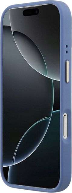 Панель Guess 4G Strass Logo & Big Strap Metal Buttons MagSafe для iPhone 17 Pro Max Blue (3666339551285) - зображення 5