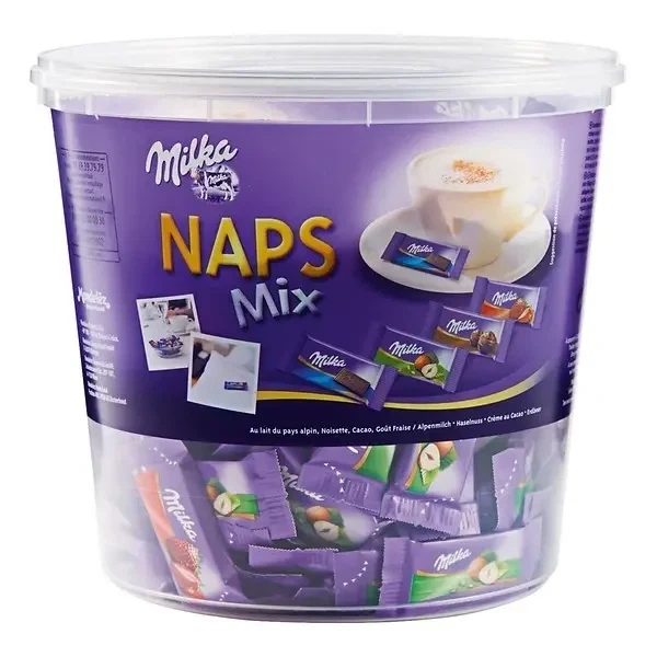 Набор шоколадный Milka Schokolade NAPS 207 x 4,6 г 1 кг - Фото 2 Набор шоколадный Milka Schokolade NAPS 207 x 4,6 г 1 кг - изображение 2